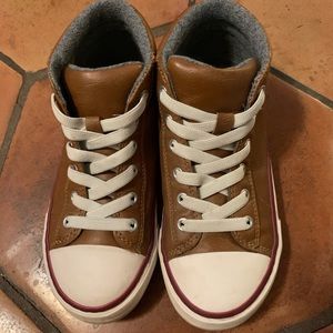 Brown Leather High Tops